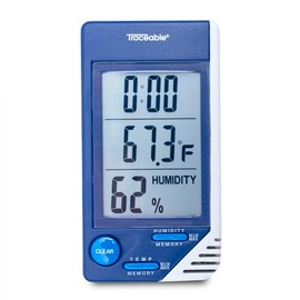TRACEABLE - AO-90080-06 Traceable Thermometer with Clock, Humidity Monitor, and Calibration