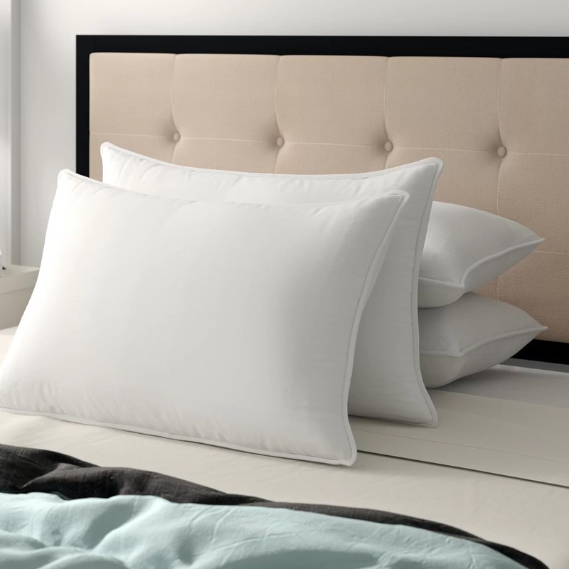 SILUI Flat Soft Thin Pillows for Sleeping King Size Set