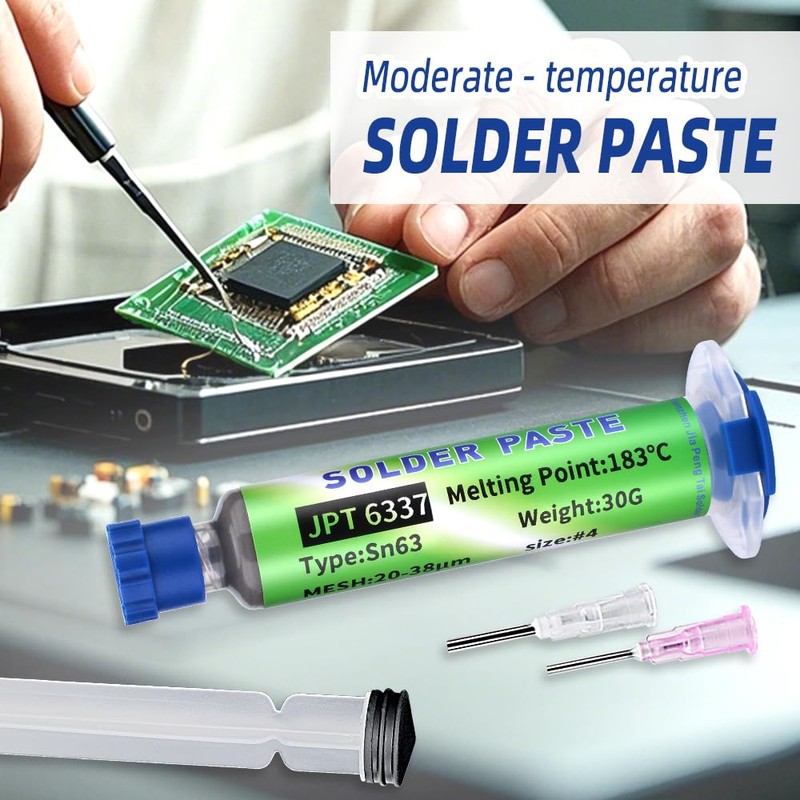 Sn63/Pb37 Tin Solder Paste, 183℃ Melting Point, 20-38µm Tin Paste