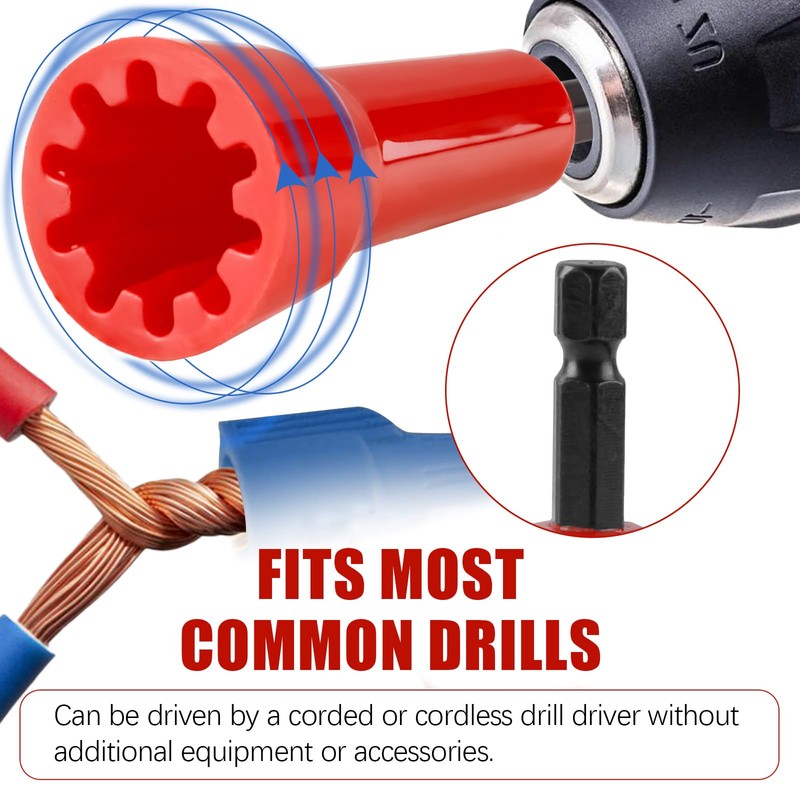 2Pcs Wire Twister Tool, Wire Twisting Spinner, Wire Nut Driver