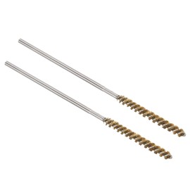 PATIKIL 6mm OD Copper Cleaning Brush, 2pcs Tube Cleaning Brush Piping Copper Wire Chimney Cleaning Brush Round 6inch Long Bristles for Auto Vent Ducts Chimney Fireplace