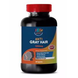 Produce Melanin Capsules - Anti-Gray Hair 1200mg - Gray Hair Dye 1B