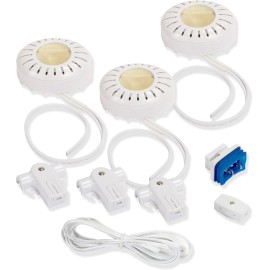 Westek Amertac XPV30HCL 20-Watt Xenon Direct-It Accent Light Kit Pucks, White, 3-Pack