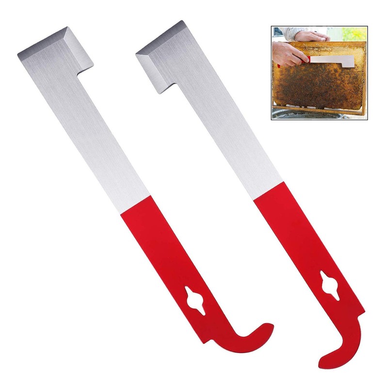 Gearmax 2 Pcs Hive Tool, J Hook Bee Frame Lifter