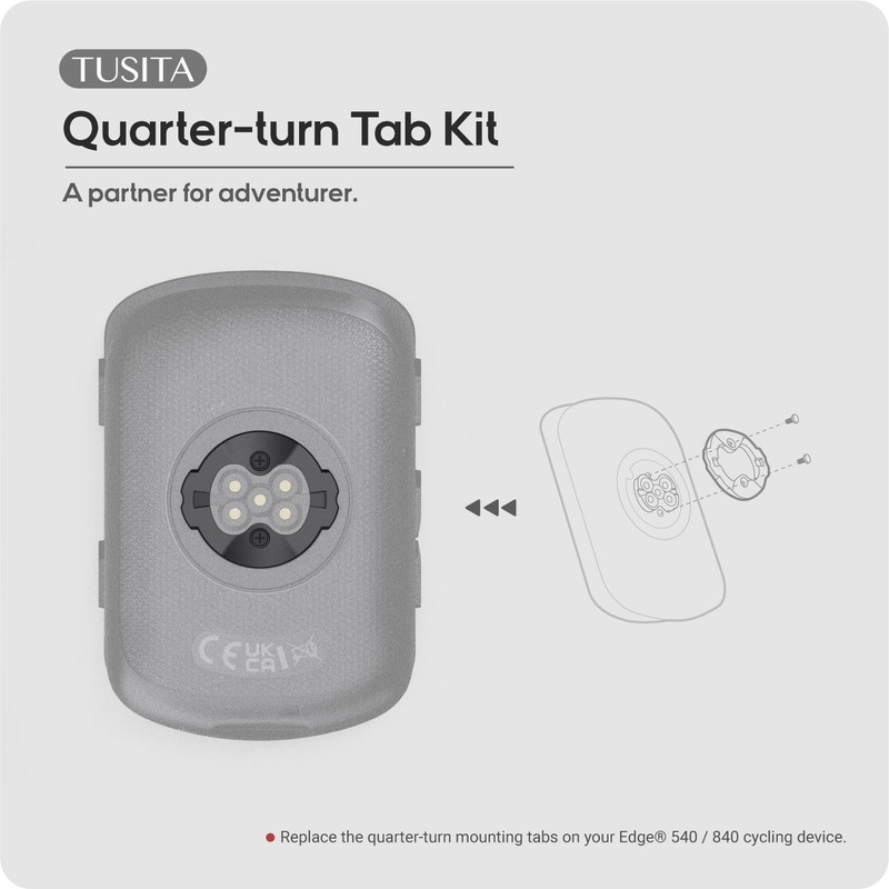 TUSITA S00-02030-00 Quarter-Turn Tab Kit Compatible with Garmin Edge 540