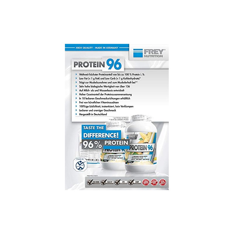 Frey Nutrition Protein 96 750 g Tub 1121