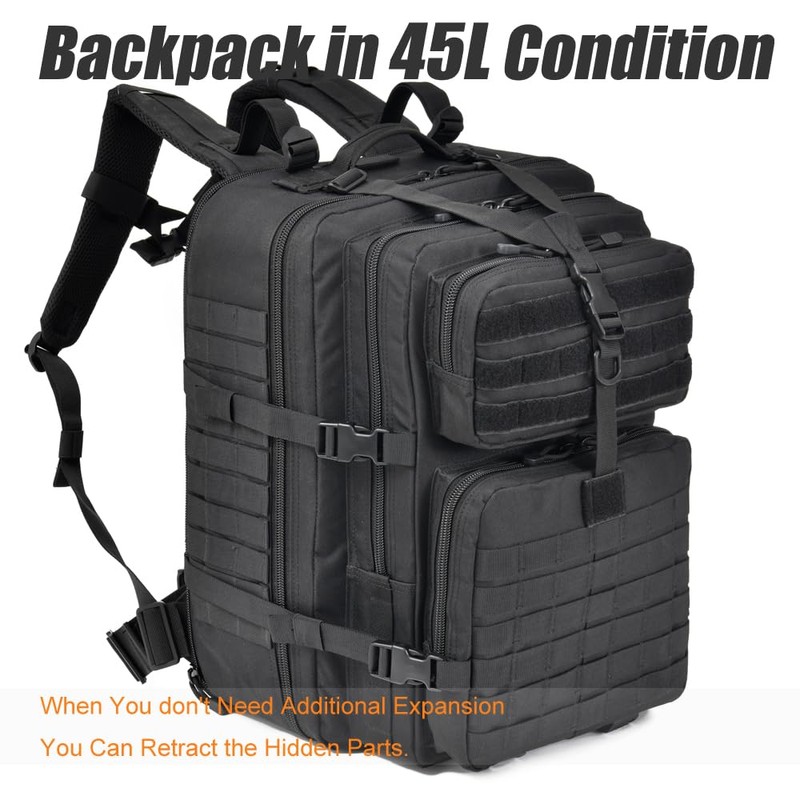 R.SASR 64L Large Tactical Backpack, Military Backpack, Molle Backpack, Tactical