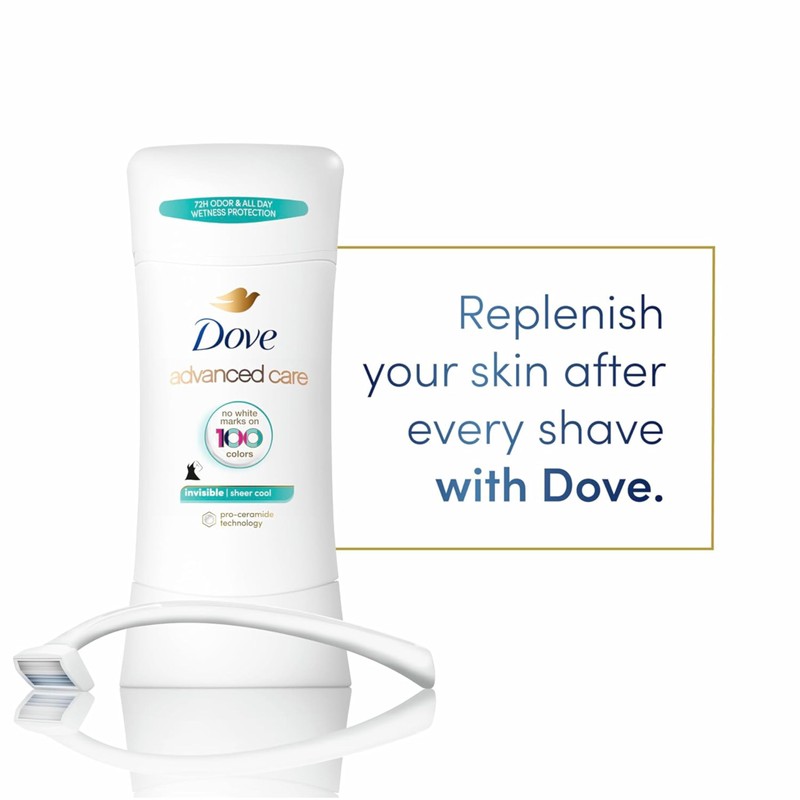 Dove Advanced Care Antiperspirant Deodorant Stick Sheer Cool for Soft,