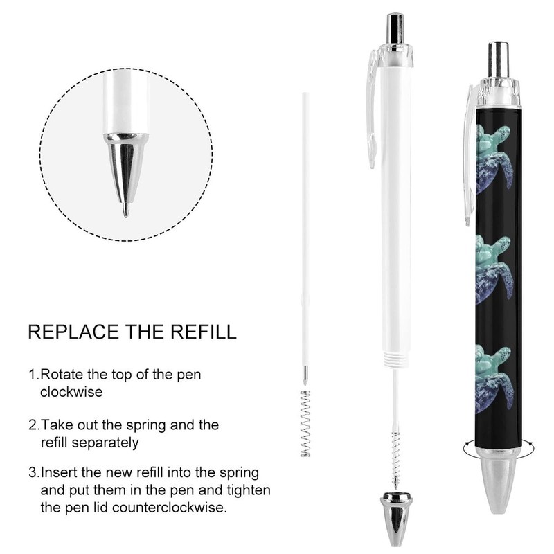 Ocean Life Sea Turtle Retractable Ballpoint Pen 0.5mm Bold Point