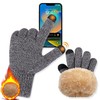 ehsbuy Winter Gloves Men's Thermal Touchscreen Warm Gloves Men's Knitted