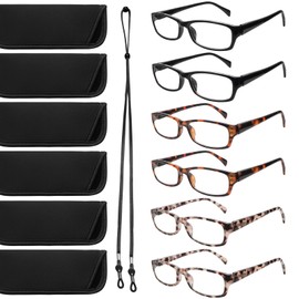 VIDEBLA Computer Reading Glasses Men and Women Anti Eyestrain Blue Light Blocking Glasses for Reading (2 Black 4 Tortoise, 0.0, x)