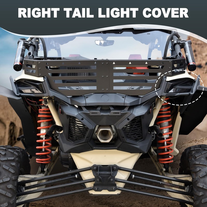 SAUTVS Right Passenger Side Tail light Cover, Rear Brake Stop