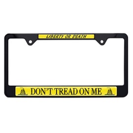 Don't Tread On Me Black License Plate Frame