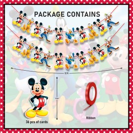 Mcky Muse Garland Decoration – Classic and Cheerful Party Banner for Cartoon-Themed Birthdays and Fun Character Celebrations