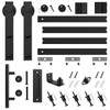 SMARTSTANDARD 5.5FT Sliding Barn Door Hardware Whole Kit (Include 5.5ft