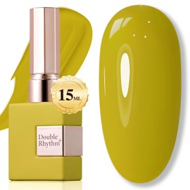 Double Rhythm 15ML Gel Nail Polish Pure Sheer Same Color Same Bottle Soak Off Gel Polish Art Manicure Salon DIY at Home Gifts for Girls Women (Avocado Green-A1461)