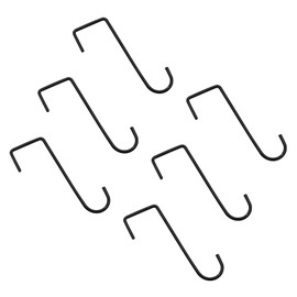 Vinyl Fence Hooks ValueHall 6Pcs Fence Hooks 2 x 6 Inch Powder Coated Steel Hangers Stainless Steel Wall Hanging Brackets for Indoor and Outdoor Hanging Lights Lanterns Bird Feeder V7J02