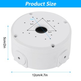 Plastic Housing Waterproof Junction Box, Junction Box Kit, with White Turnbuckles and Screws, Surveillance Cameras Accessories, for Dome Camera and Solar Panel Installation
