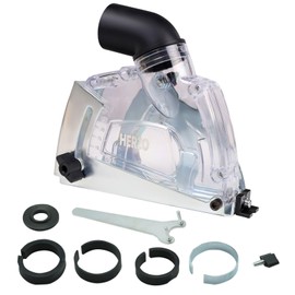 HERZO Suction Hood Angle Grinder 115 mm / 125 mm, Angle Grinder Extraction with Guide Slide