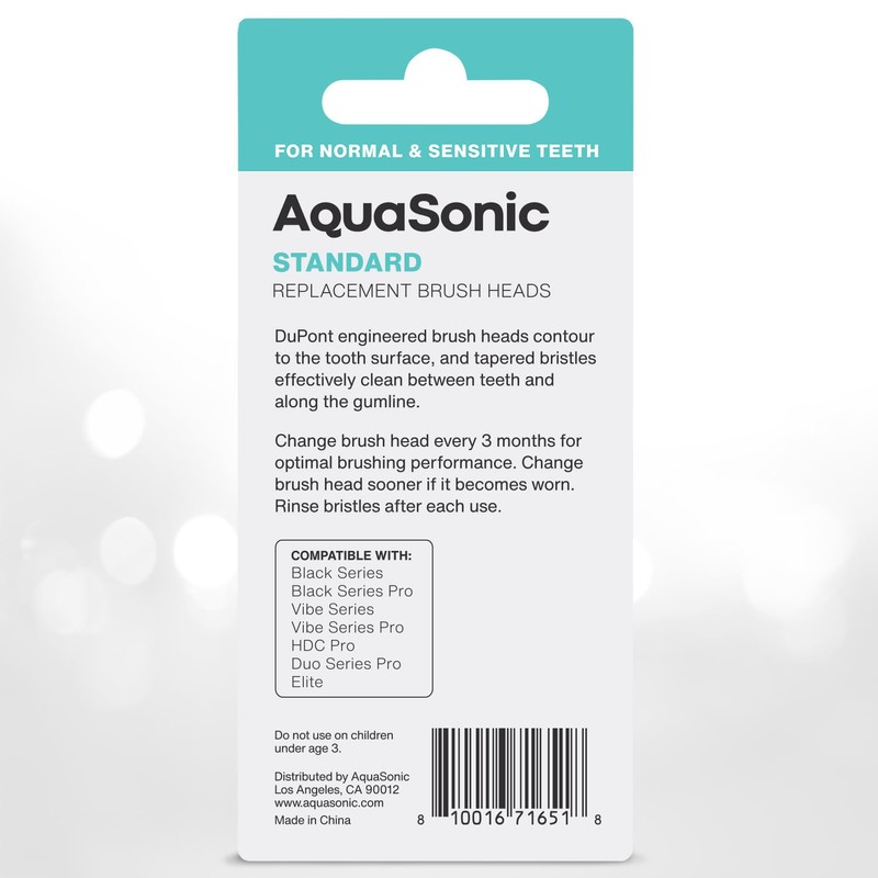 AquaSonic Standard Replacement Brush Heads | ADA Accepted | for