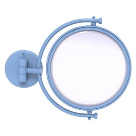 Allied Brass WM-4/3X-FTB 8 Inch Wall Mounted Make-Up Mirror 3X Magnification, Flat Troll Blue