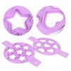 2Pcs Pancake Maker Mold, 7 Cavity Star/Heart Shape Non-Stick Egg