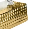 Paper Holder, Golden Diamond Tissue Box Holder with Transparent Rectangular