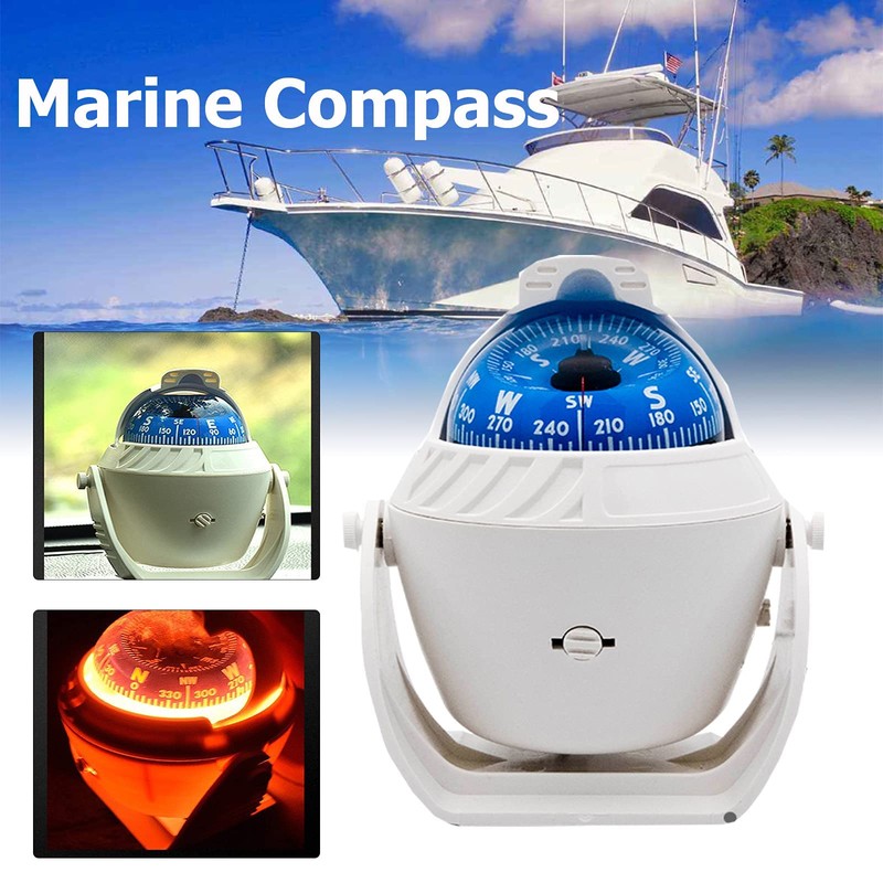 Riloer Auto Marine Marine Compass with Waterproof Compass Ball for