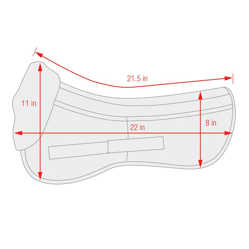 ECP Sheepskin Correction Half Saddle Pad - White
