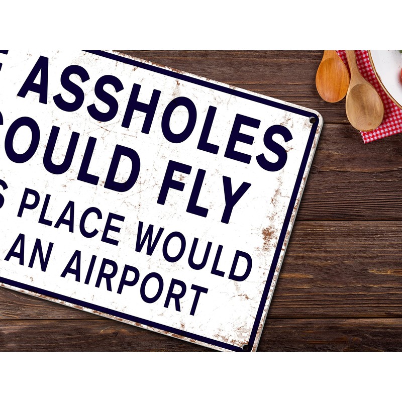 ALREAR Funny Signs Man Cave Decor Garage Home Bar Metal