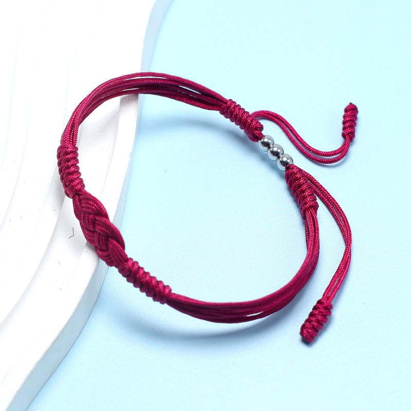 HARACRAFT Dark Red Infinity Bracelet, Burgundy Awareness Bracelet for Multiple