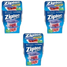 ãã¾ã¨ãè²·ããã¸ããã­ãã¯ ã³ã³ããã¼ ä¿å­å®¹å¨ æ­£æ¹å½¢ 130ml 4åå¥ (ç¸¦8cmÃæ¨ª8cmÃé«ã5.3cm)ãÃ3åã