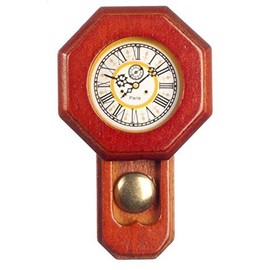 Dollhouse Miniature 1:12 Scale Antique Wall Clock #G7070