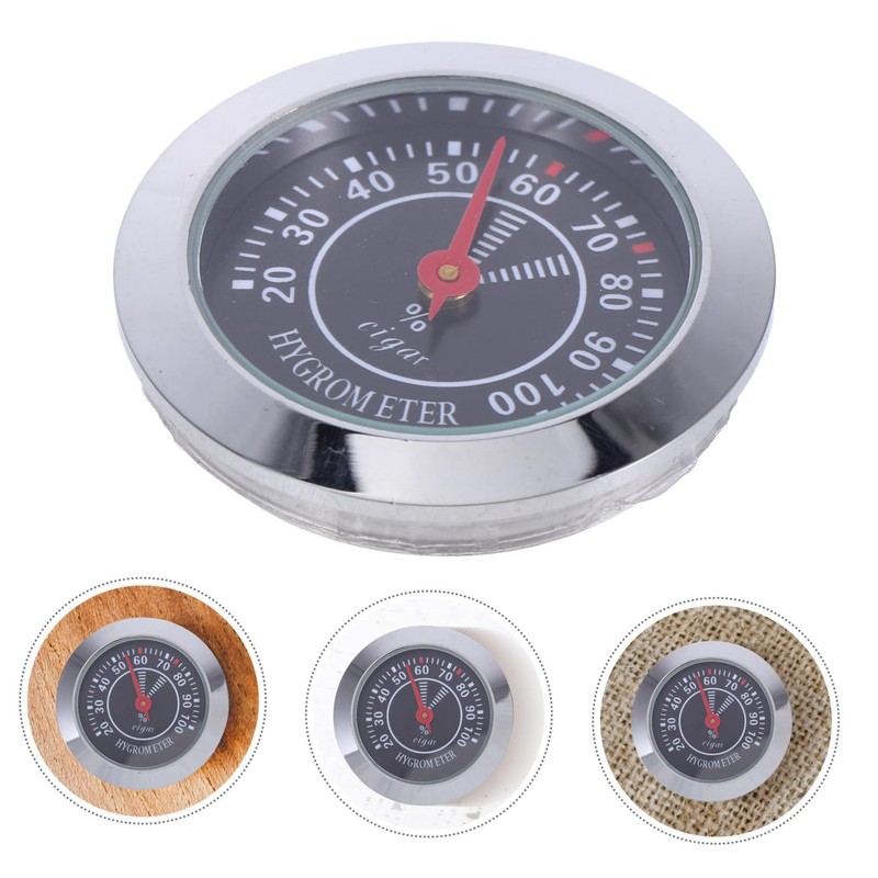 Kisangel Hygrometer Hydrometer Humidity Meter Humidor Humidity Gauge Alloy Stainless