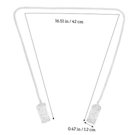 Kisangel Bib Clip Necklace Silver Alloy Bib Holder Chain Decoration Clip for Adults Lightweight Durable Napkin Towel Holder Suitable for Dining Outdoor Picnic Clinic Use