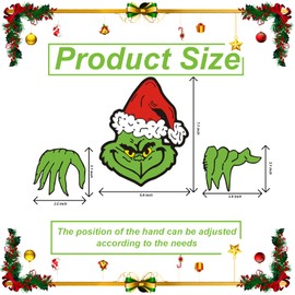 Christmas Car Decals, Cute Christmas Car Stickers for Christmas Car Decorations, Funny Waterproof Vinyl Decal for Window, Windshield Decor Car Accessories