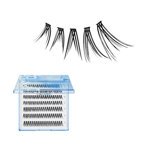 Broadway Lash Clusters, 9-16mm 140 pcs Assorted Natural Wispy False