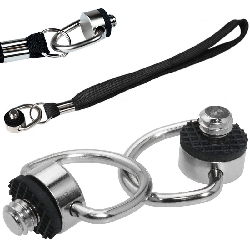 LRONG 2PCS 1/4 inch D Ring Screw Hinged Holder Camera