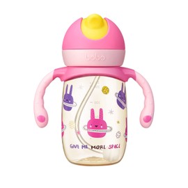 YOHKOH Baby Sippy Cups with Weighted Straw, PPSU Learning Cup, No Spill, Sippy Cups for Toddlers 6+ Months, Soft Spout, Transition, Sippy Cups with Handles (260ml, Red)