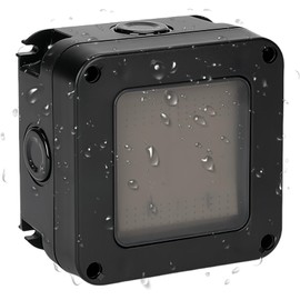 SPORWAY Surface-Mounted Switch, Waterproof, Wet Room Switch, Surface-Mounted, IP66 Waterproof Surface-Mounted Switch, Interchangeable Switch Panels, Light Switch for Outdoor, Garden, Workshop (Single
