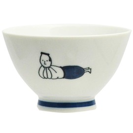 Ijinsha Kyu-JITSU 85402 Rice Bowl, 4.1 x 2.4 inches (10.3 x 6.0 cm), Samurai