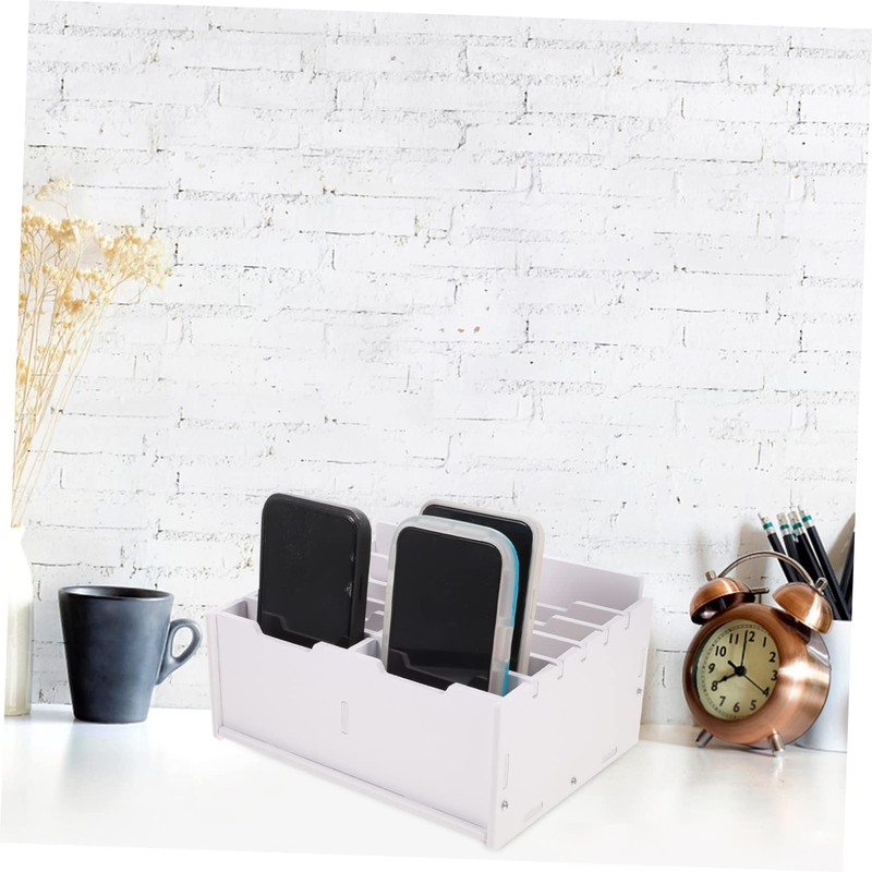 Kichvoe Cell Phone Holder Storage Box Desk Organizer for Classroom