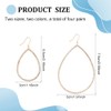 ANATTASOUL 4 Pairs Dangle Earrings in Teardrop Shape with Simulated