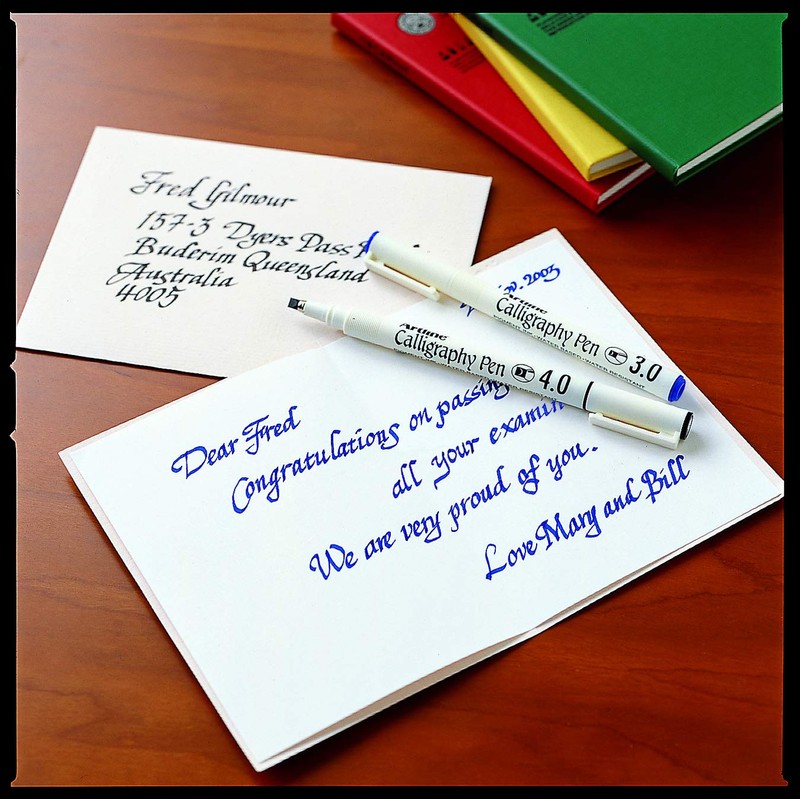 Artline Calligraphy 4.0mm Pen - Blue