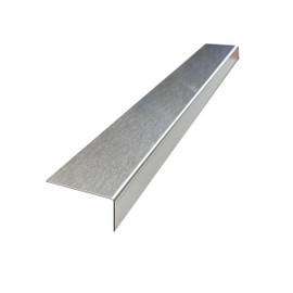 Brushed 304 Stainless Steel Universal Gap Filler Finishing Angle Trim Kit Elements (Outer Finish, 1" x 2" x 48")