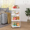 LLMRR 4 Tier Rolling Utility Cart with Drawer, Plastic Storage