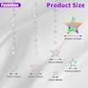 Iridescent Star Decoration Sets, 39.3 Ft Iridescent Star Garland and