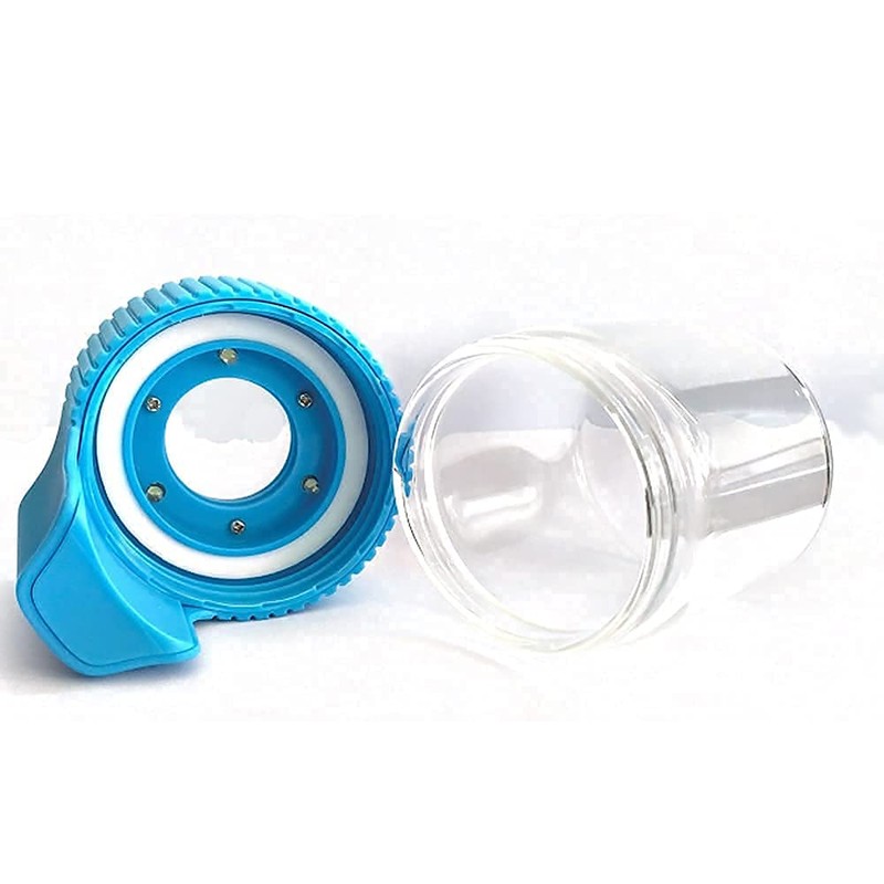 Oweto Led Transparent Glass Seal Storage Jar, Light-Up Magnifying Glass