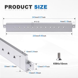GeeekPi 10 inch Aluminum Crossbar with Pre-Drilled Screw Holes for DeskPi RackMate T0/T1/T2 Server Cabinet