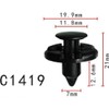 Autobahn88 Front Bumper Quarter Panel Push-Type-Rivet Clip, kompatibel mit Subaru